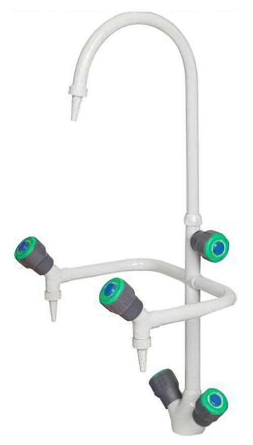 臺(tái)式三口鵝頸冷熱水龍頭